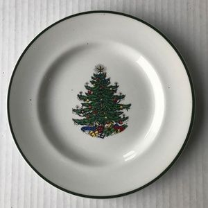 Set Of 4 Vintage Cuthbertson “Christmas Tree” Bread/Dessert Plates 7”
